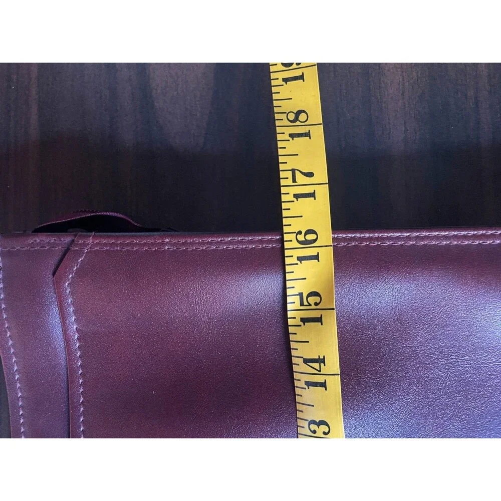 Vintage 80s Monarch Luggage Co Burgundy Slim Portfolio Document Case Bag